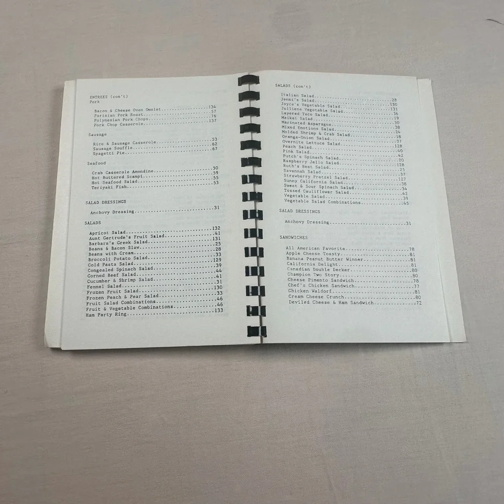 Vintage 1986 Symphony of Cooking 20th Annual Gourmet Day Spiral Cookbook Tabbed